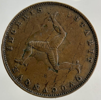 1839 Isle Of Man Farthing Coin | Very High Grade
