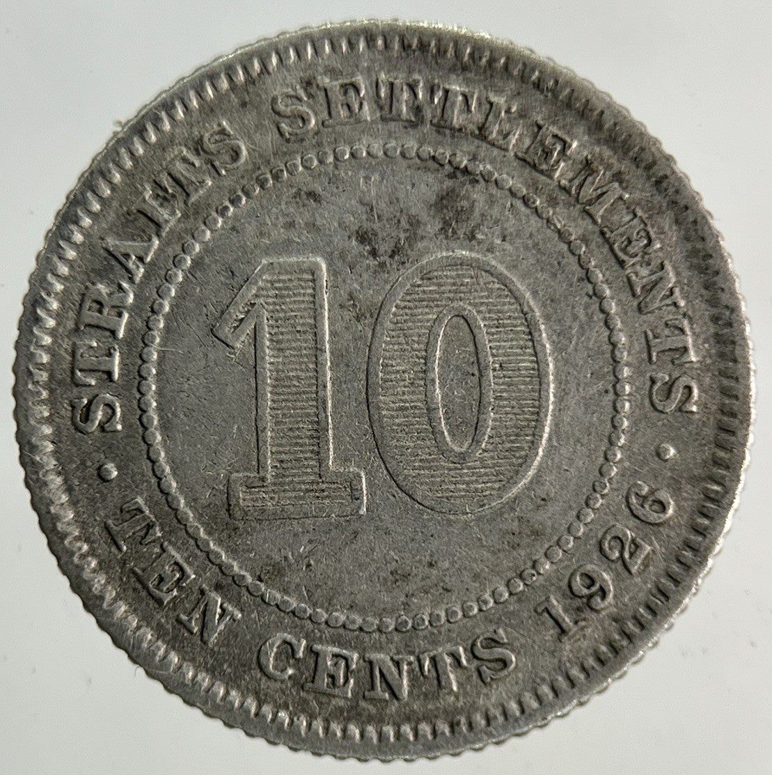 1926 Straits Settlements 10 Cents Silver Coin | Collectable Grade