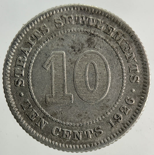 1926 Straits Settlements 10 Cents Silver Coin | Collectable Grade