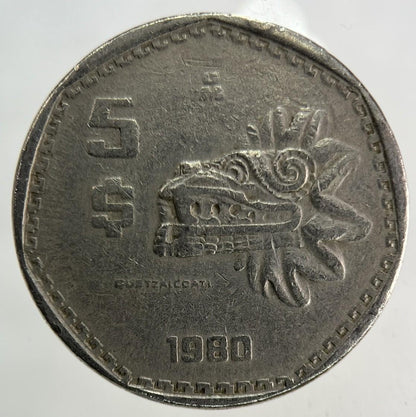 1980 Mexico 5 Pesos Coin | Fine Collectable Grade