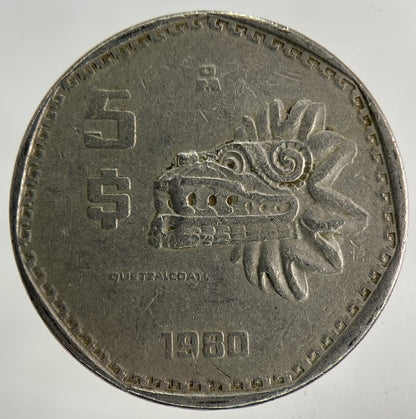1980 Mexico 5 Pesos Coin | Fine Collectable Grade