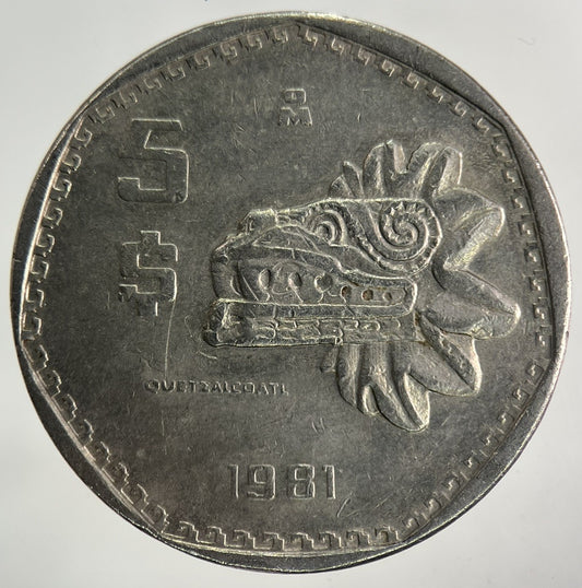 1981 Mexico 5 Pesos Coin | Fine Collectable Grade