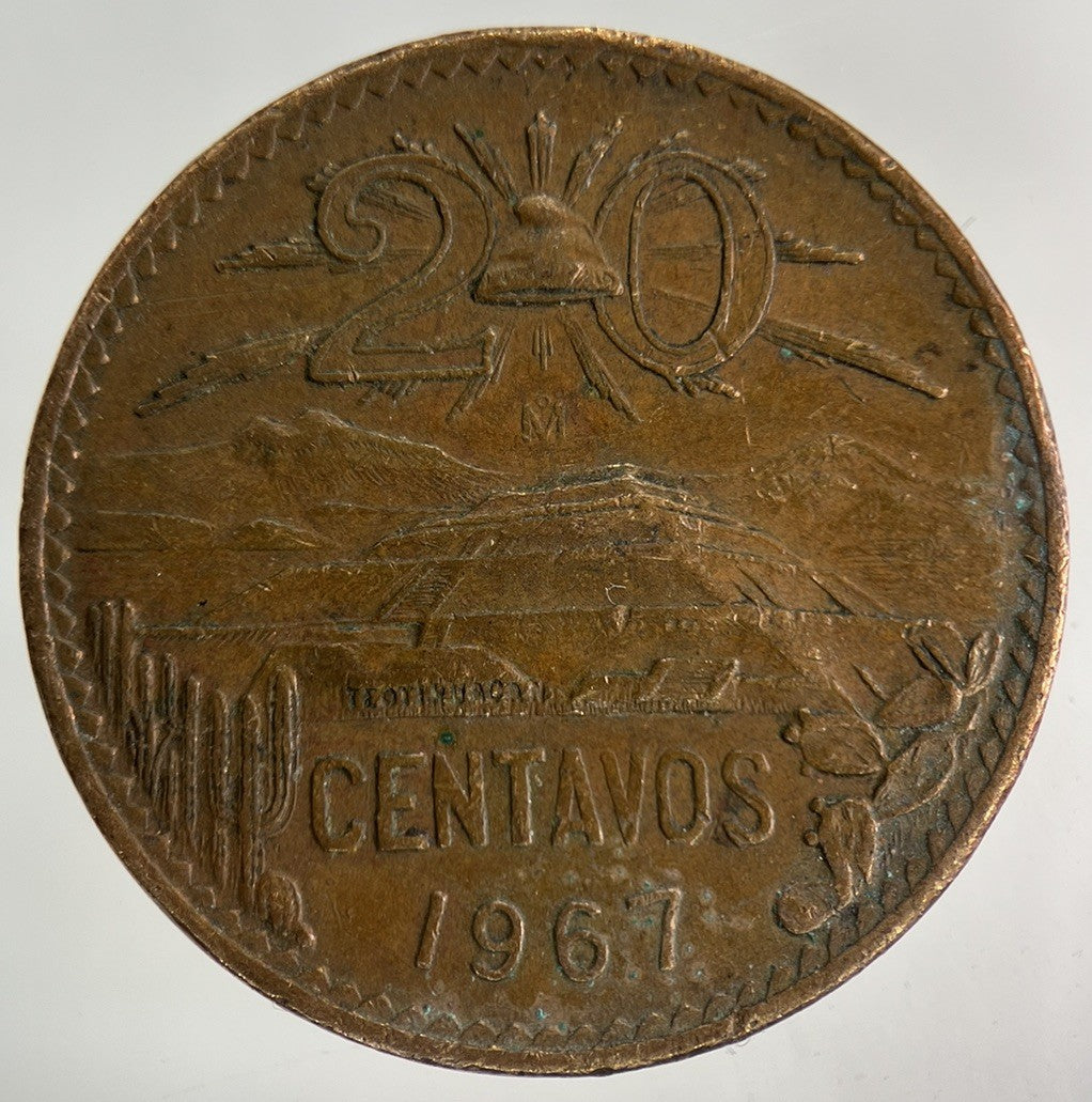1967 Mexico 20 Centavos Coin | Fine Collectable Grade