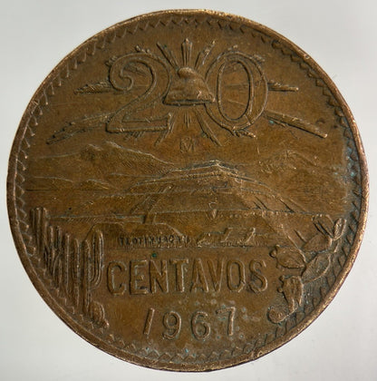 1967 Mexico 20 Centavos Coin | Fine Collectable Grade