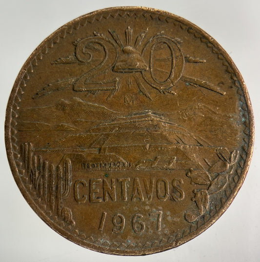 1967 Mexico 20 Centavos Coin | Fine Collectable Grade