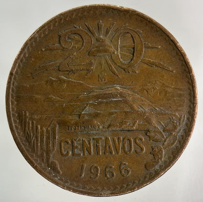 1966 Mexico 20 Centavos Coin | Fine Collectable Grade