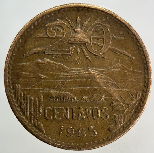 1965 Mexico 20 Centavos Coin | Fine Collectable Grade