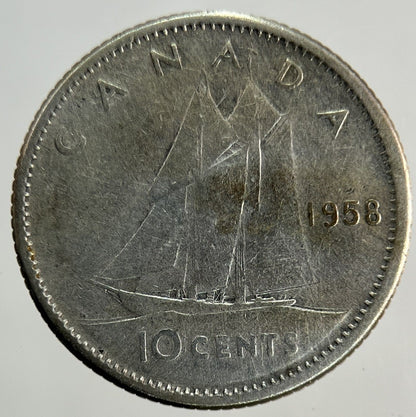 1958 Canada 10 Cents Silver Coin | Collectable Grade