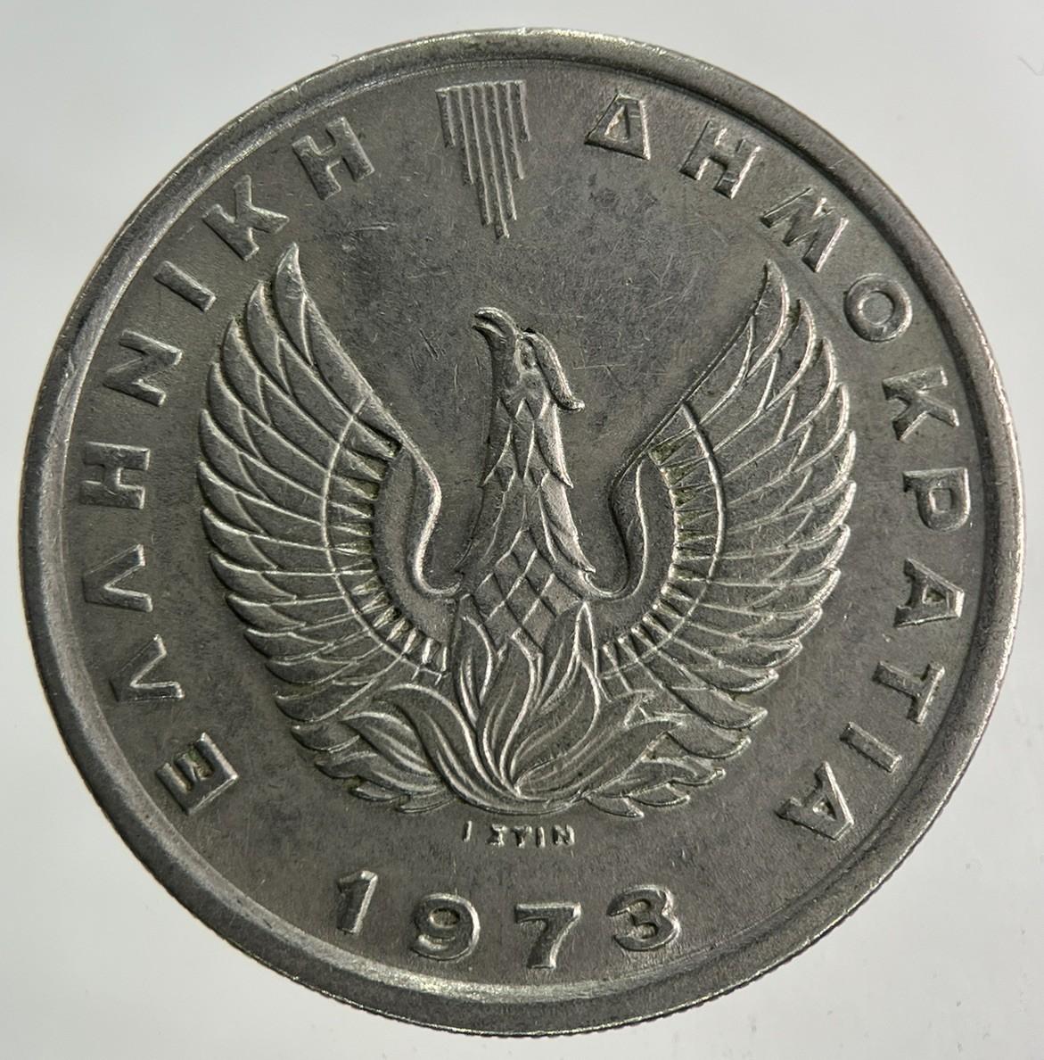 1973 Greece Greek 10 Drachmai Coin | Fine Collectable Grade