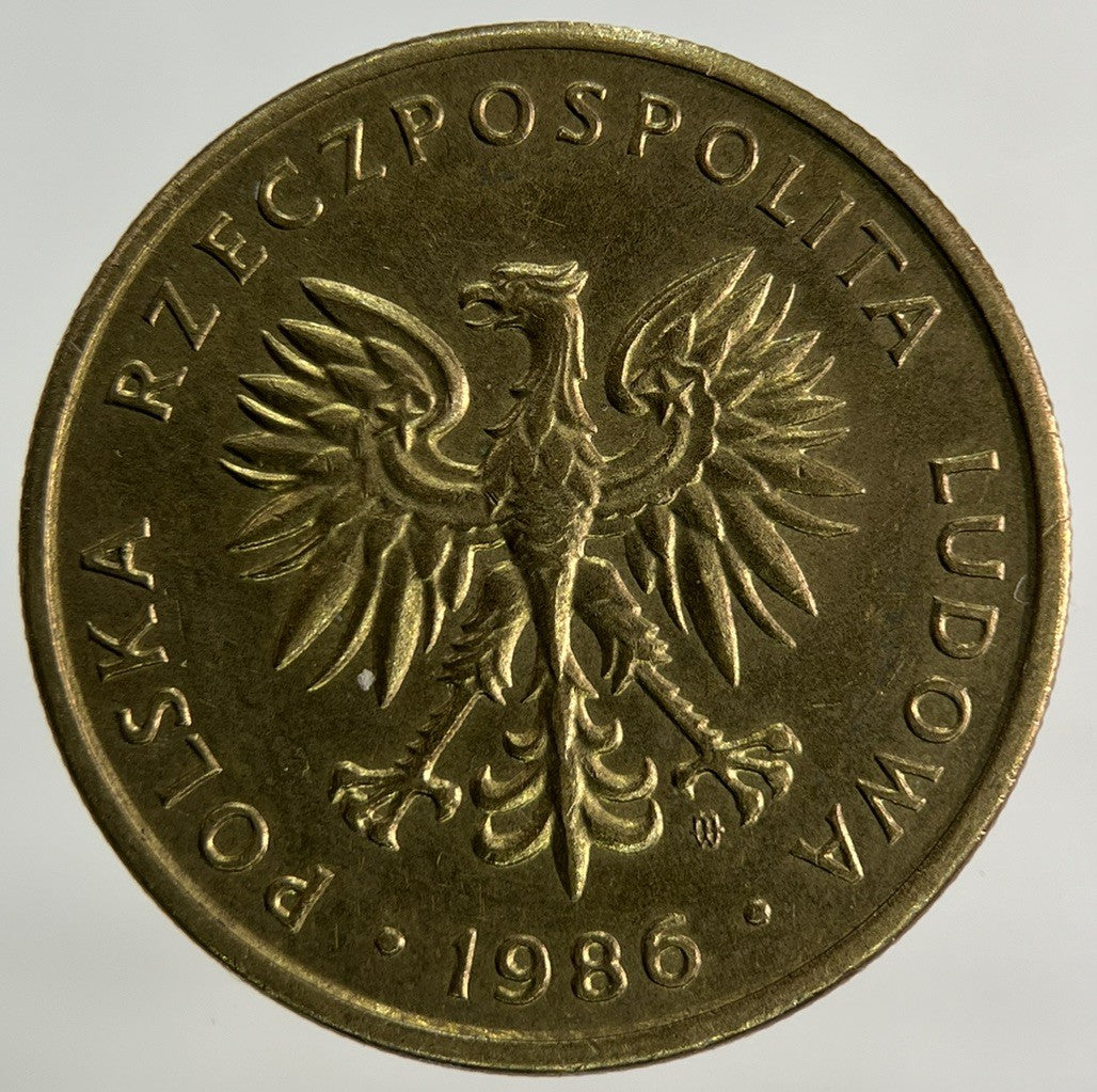 1986 Poland 5 Zloty Zlotych Coin | Fine Collectable Grade