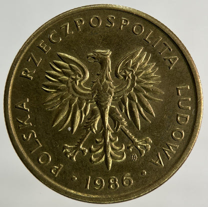 1986 Poland 5 Zloty Zlotych Coin | Fine Collectable Grade