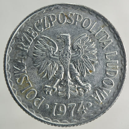 1974 Poland 1 Zloty Zlotych Coin | Fine Collectable Grade