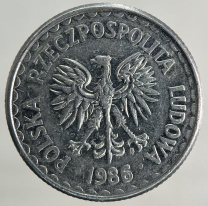 1986 Poland 1 Zloty Zlotych Coin | Fine Collectable Grade