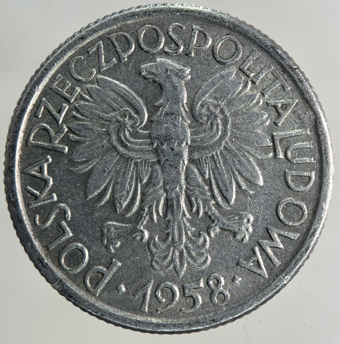 1958 Poland 2 Zlote Zloty Zlotych Coin | Fine Collectable Grade