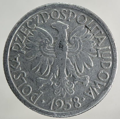 1958 Poland 2 Zlote Zloty Zlotych Coin | Collectable Grade
