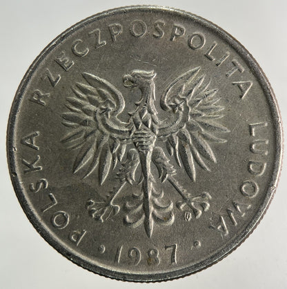 1987 Poland 20 Zlote Zloty Zlotych Coin | Fine Collectable Grade