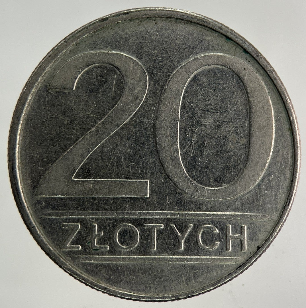 1986 Poland 20 Zlote Zloty Zlotych Coin | Fine Collectable Grade