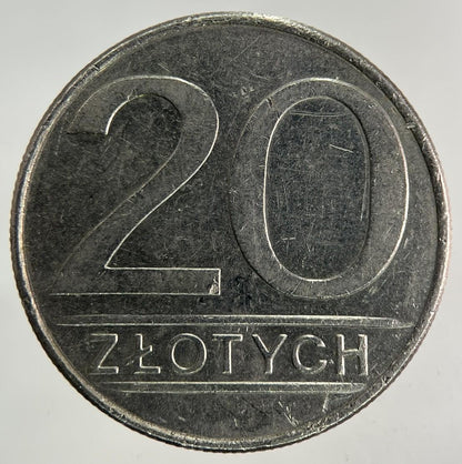 1986 Poland 20 Zlote Zloty Zlotych Coin | Fine Collectable Grade