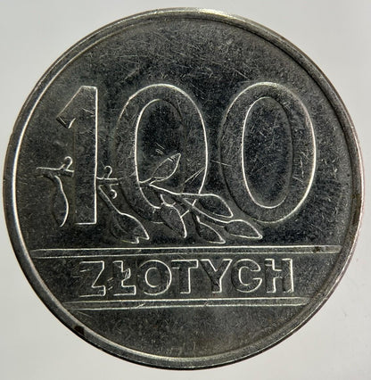 1990 Poland 100 Zlote Zloty Zlotych Coin | Fine Collectable Grade