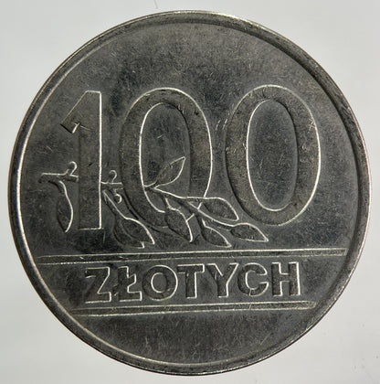 1990 Poland 100 Zlote Zloty Zlotych Coin | Fine Collectable Grade