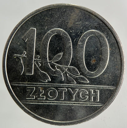 1990 Poland 100 Zlote Zloty Zlotych Coin | Fine Collectable Grade