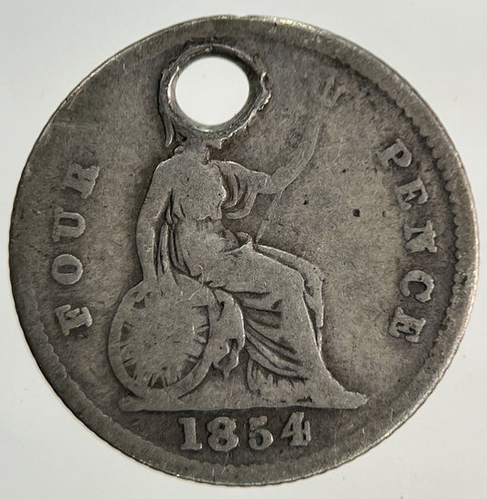 1854 Victoria Four-Pence Groat Silver Coin | Collectable Grade