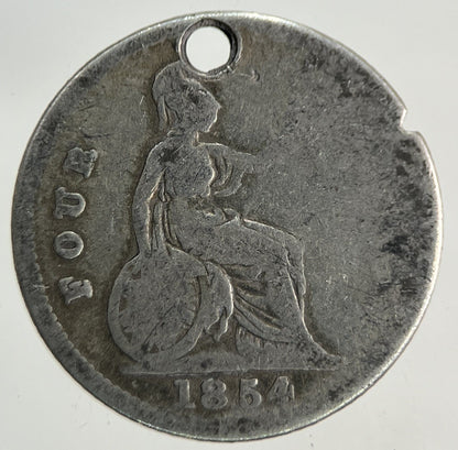 1854 Victoria Four-Pence Groat Silver Coin | Collectable Grade