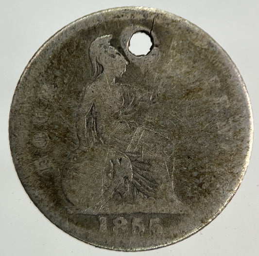 1855 Victoria Four-Pence Groat Silver Coin | Collectable Grade