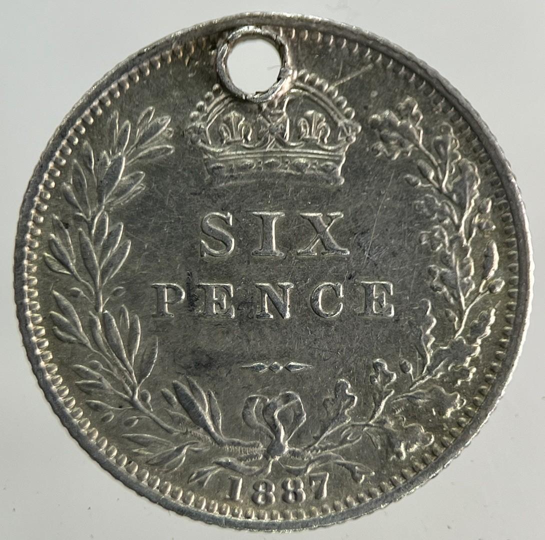 1887 Victoria Sixpence Silver Coin | Very High Grade