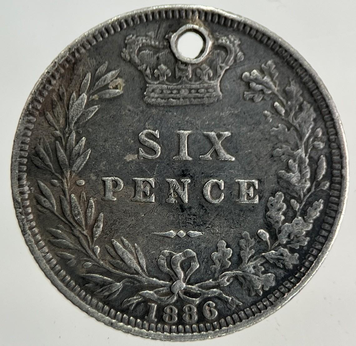 1886 Victoria Sixpence Silver Coin | Very High Grade