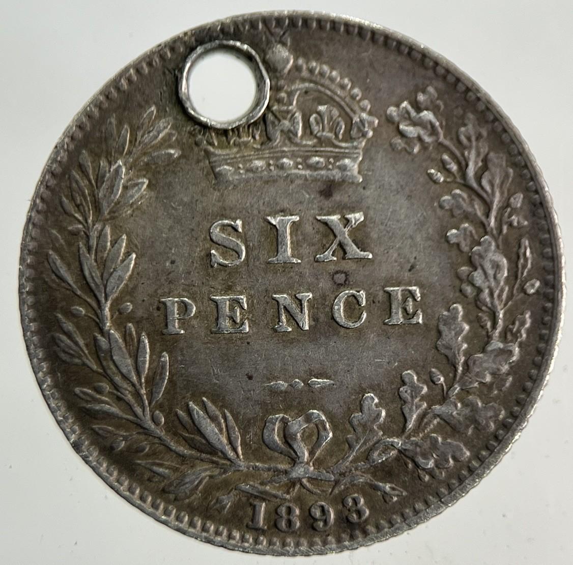 1893 Victoria Sixpence Silver Coin | Very High Grade