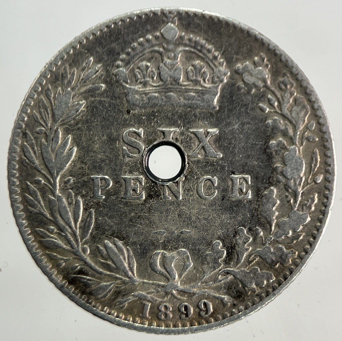 1899 Victoria Sixpence Silver Coin | Fine Collectable Grade