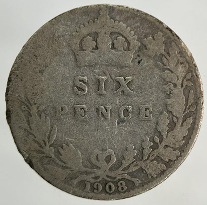 1908 Edward VII Sixpence Silver Coin | Collectable Grade
