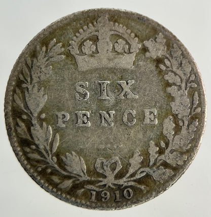 1910 Edward VII Sixpence Silver Coin | Collectable Grade