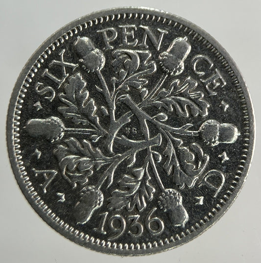 1936 George V Sixpence Silver Coin | Collectable Grade