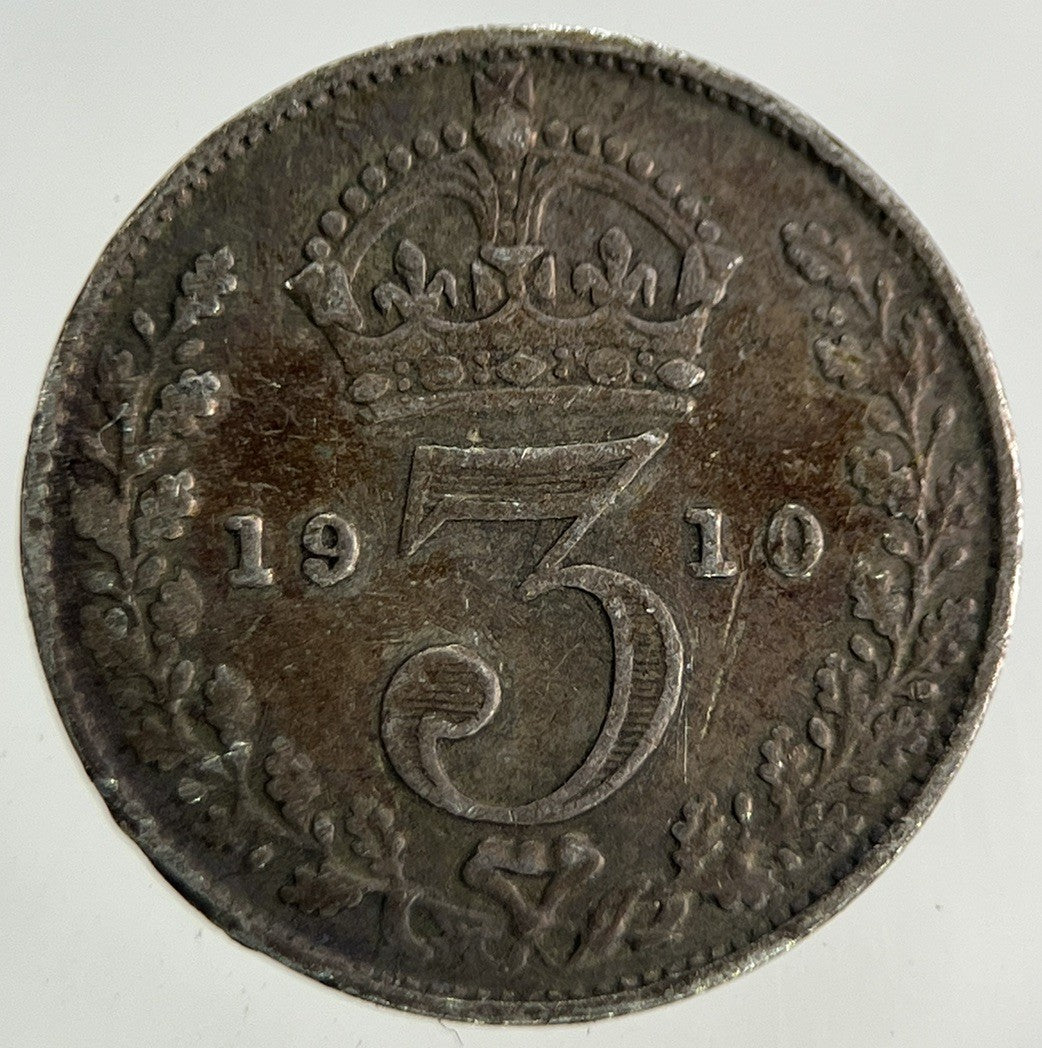 1910 Edward VII Threepence Silver Coin | Fine Collectable Grade