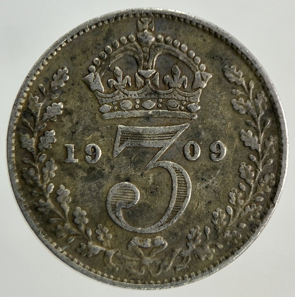1909 Edward VII Threepence Silver Coin | Fine Collectable Grade