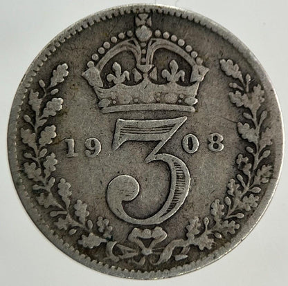 1908 Edward VII Threepence Silver Coin | Collectable Grade