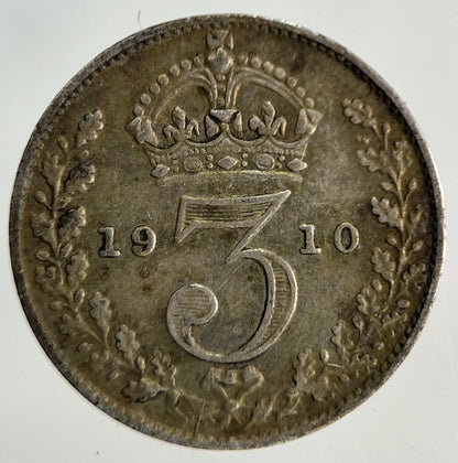 1910 Edward VII Threepence Silver Coin | Very High Grade
