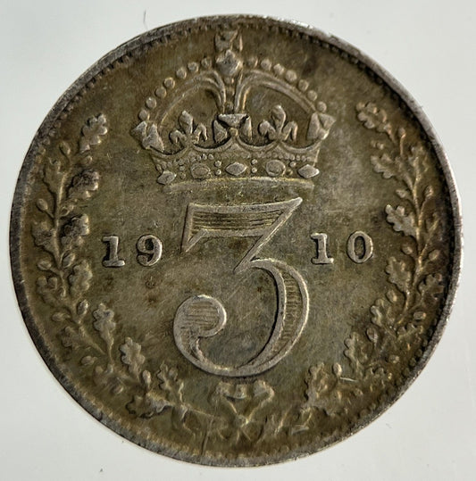 1910 Edward VII Threepence Silver Coin | Very High Grade