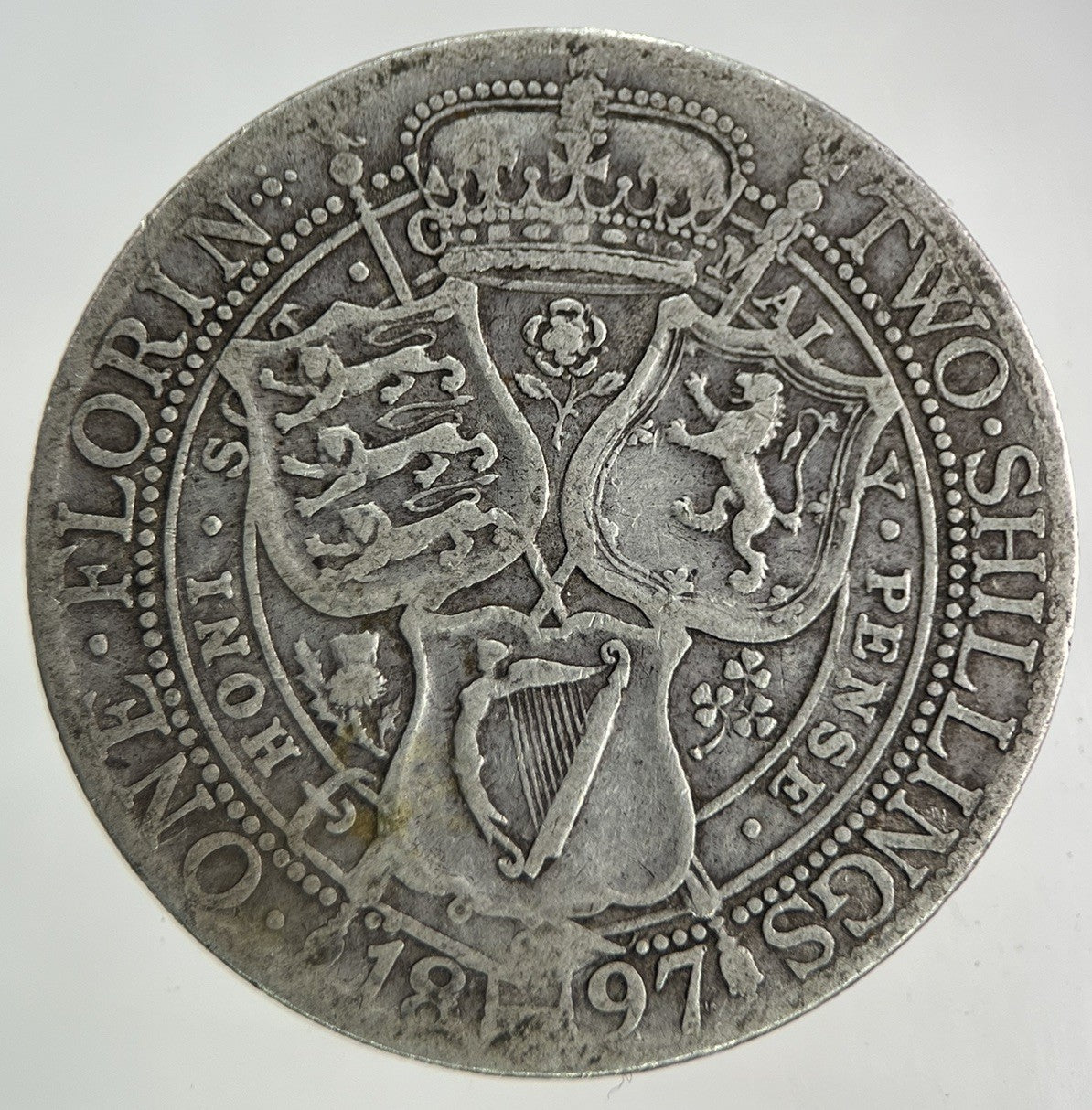 1897 Victoria Florin Silver Coin | Fine Collectable Grade