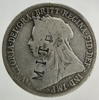 1895 Stamped Victoria Shilling Silver Coin | Fine Collectable Grade