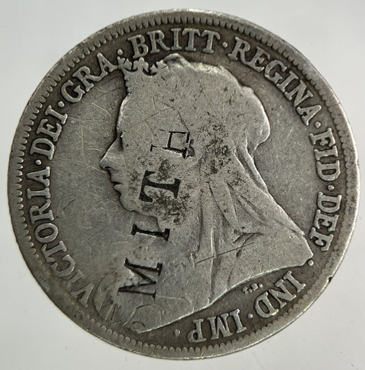 1895 Stamped Victoria Shilling Silver Coin | Fine Collectable Grade