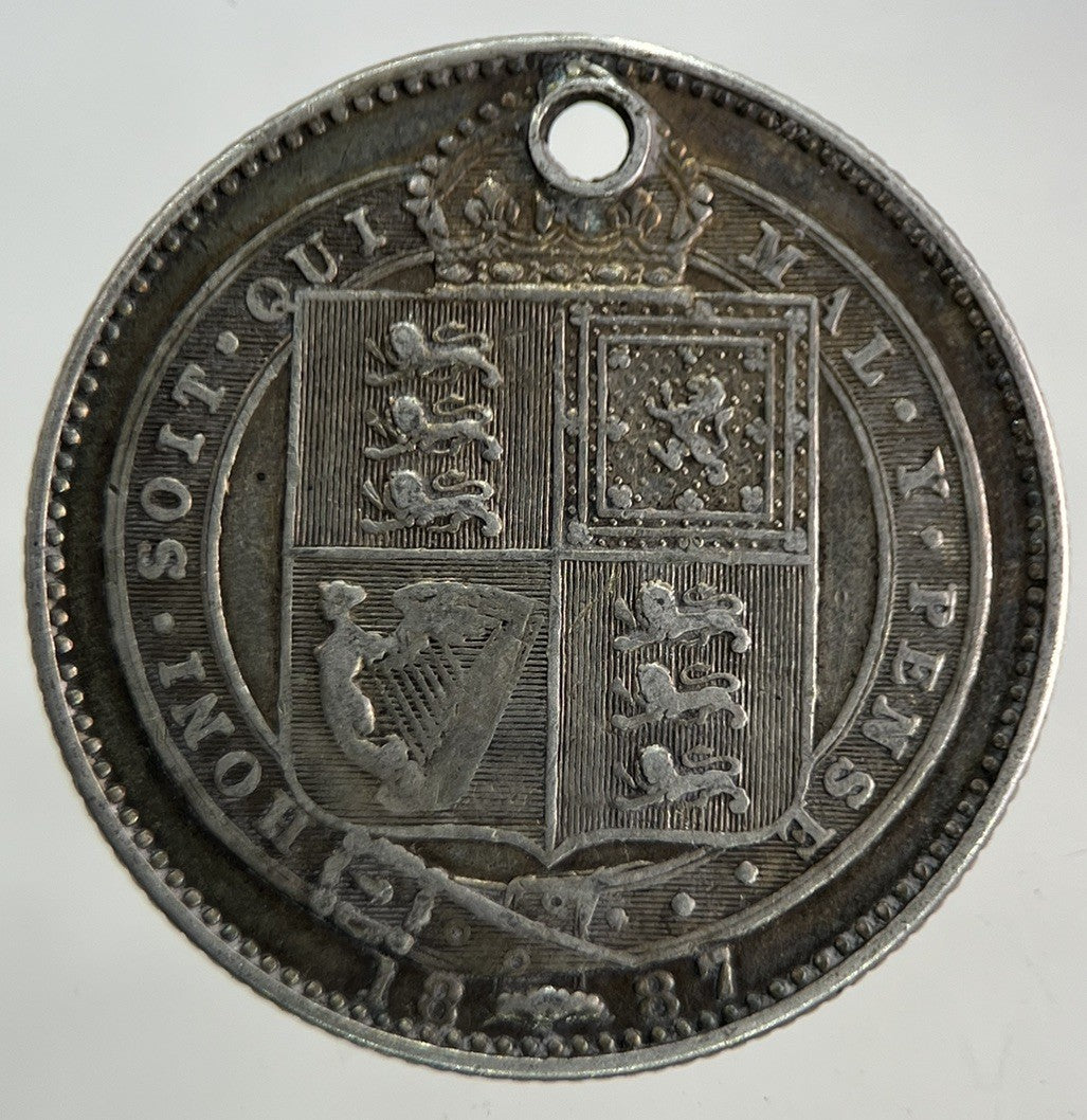 1887 Victoria Shilling Silver Coin | Fine Collectable Grade