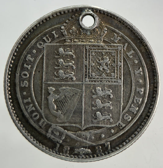 1887 Victoria Shilling Silver Coin | Fine Collectable Grade