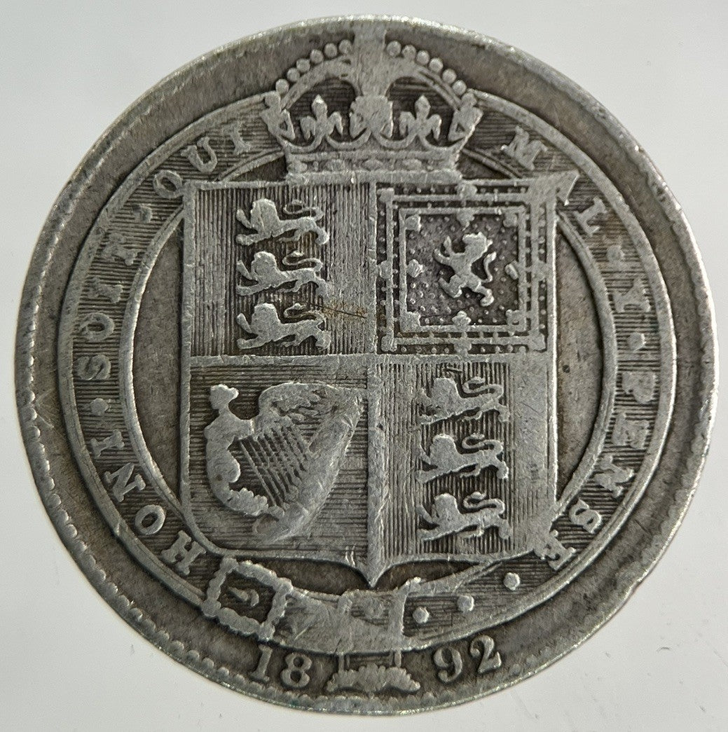 1892 Victoria Shilling Silver Coin | Collectable Grade
