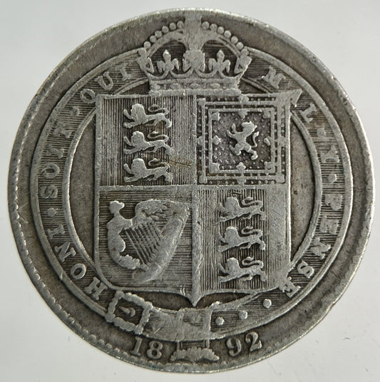 1892 Victoria Shilling Silver Coin | Collectable Grade