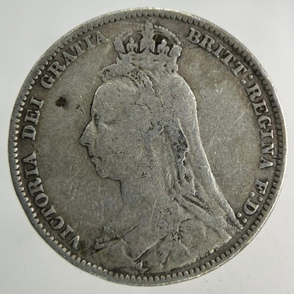 1892 Victoria Shilling Silver Coin | Collectable Grade