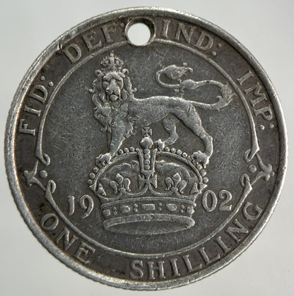 1902 Edward VII Shilling Silver Coin | Very High Grade