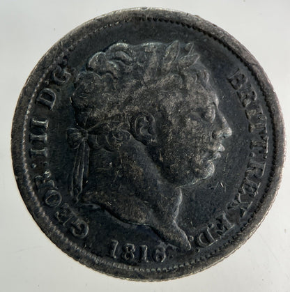 1816 George III 3rd Shilling Silver Coin | Fine Collectable Grade